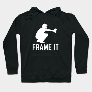 Frame it- a baseball catcher design Hoodie